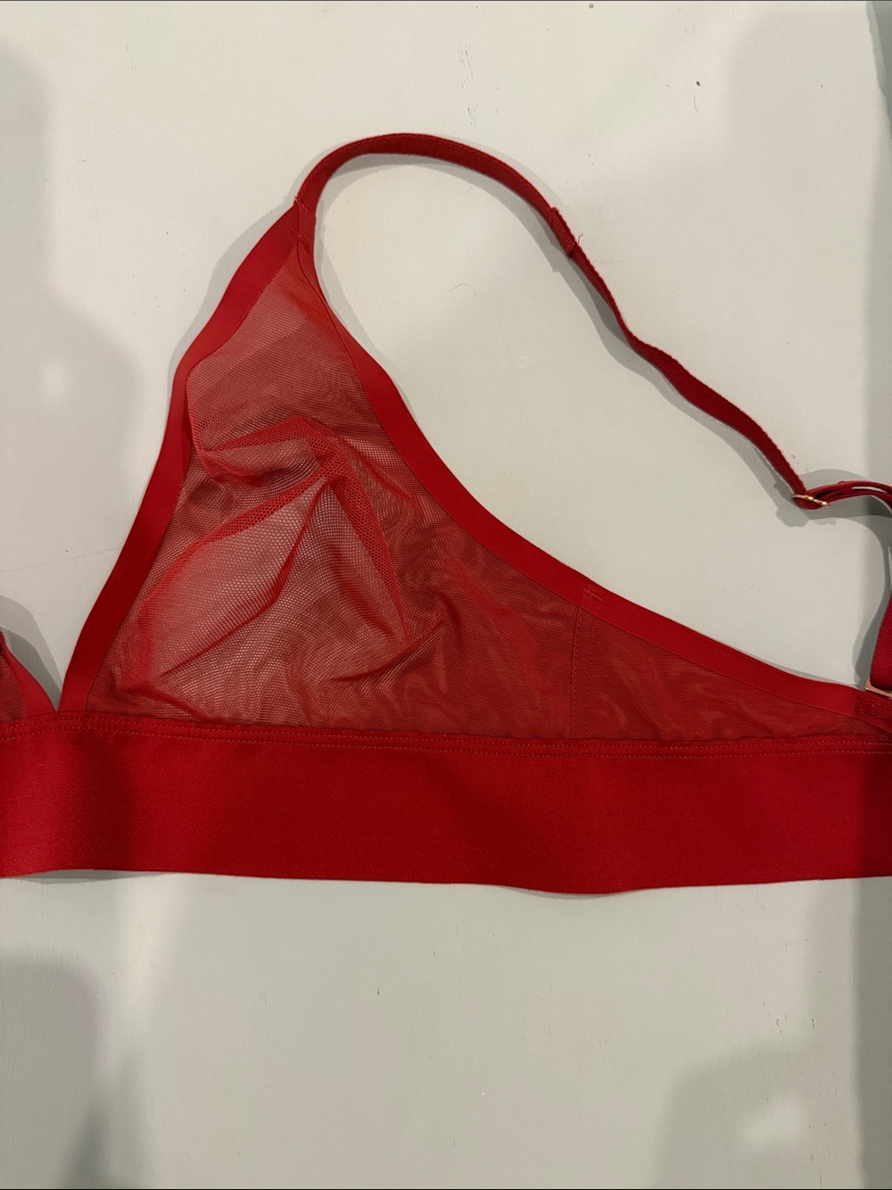 Soma rust orange Mesh Bralette with Supportive Band